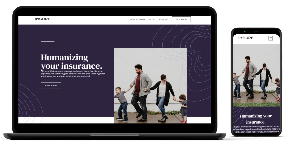 insure landing page